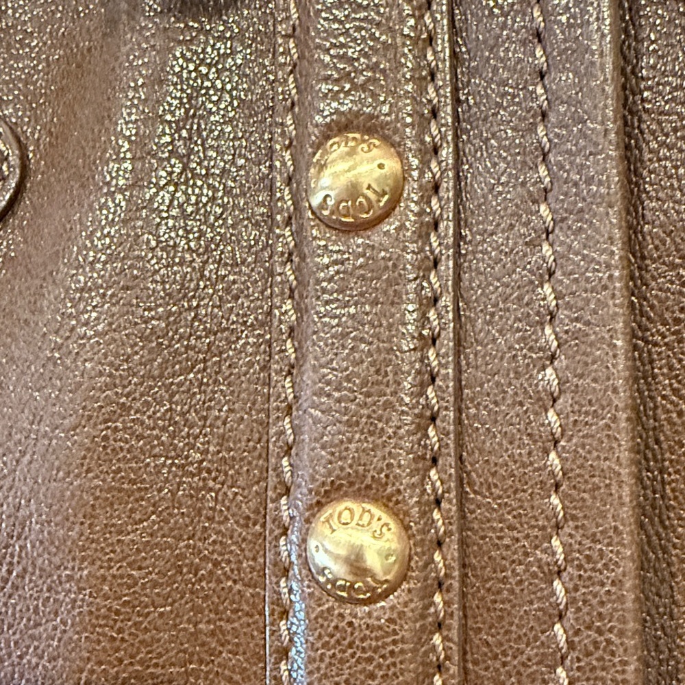 Tod's G-Bag Sacca Grande Brown Leather Tote Shoulder Bag with Dustbag - Picture 6 of 13